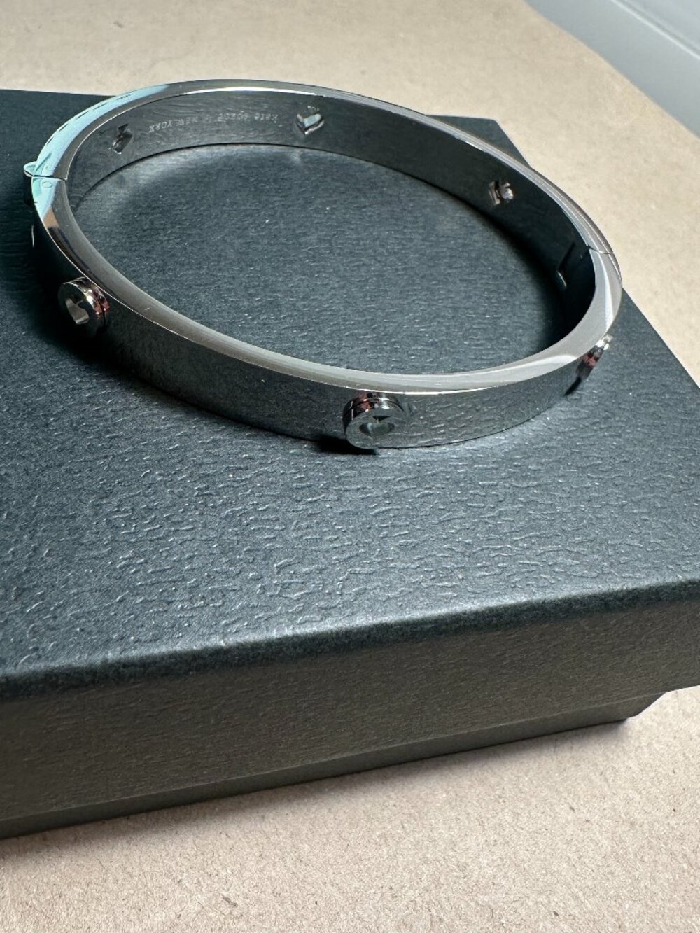 Kate Spade Silver Tone Bangle Bracelet - Picture 4 of 5
